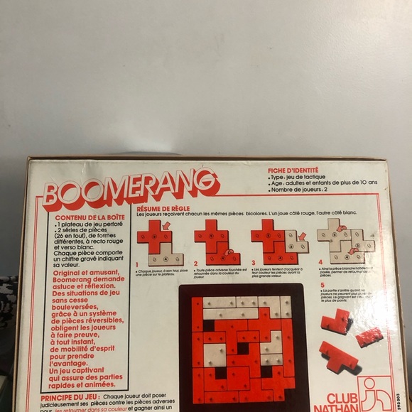 Boomerang rare French Club Nathan board game for age 10 plus, 2 players - Picture 3 of 5